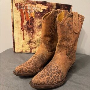 Old Gringo Brown Leopardito Boots with Vibram Soles! 8M
